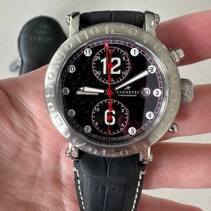 Zannetti Time of Drivers Racing Edition Black Chronograph Watch